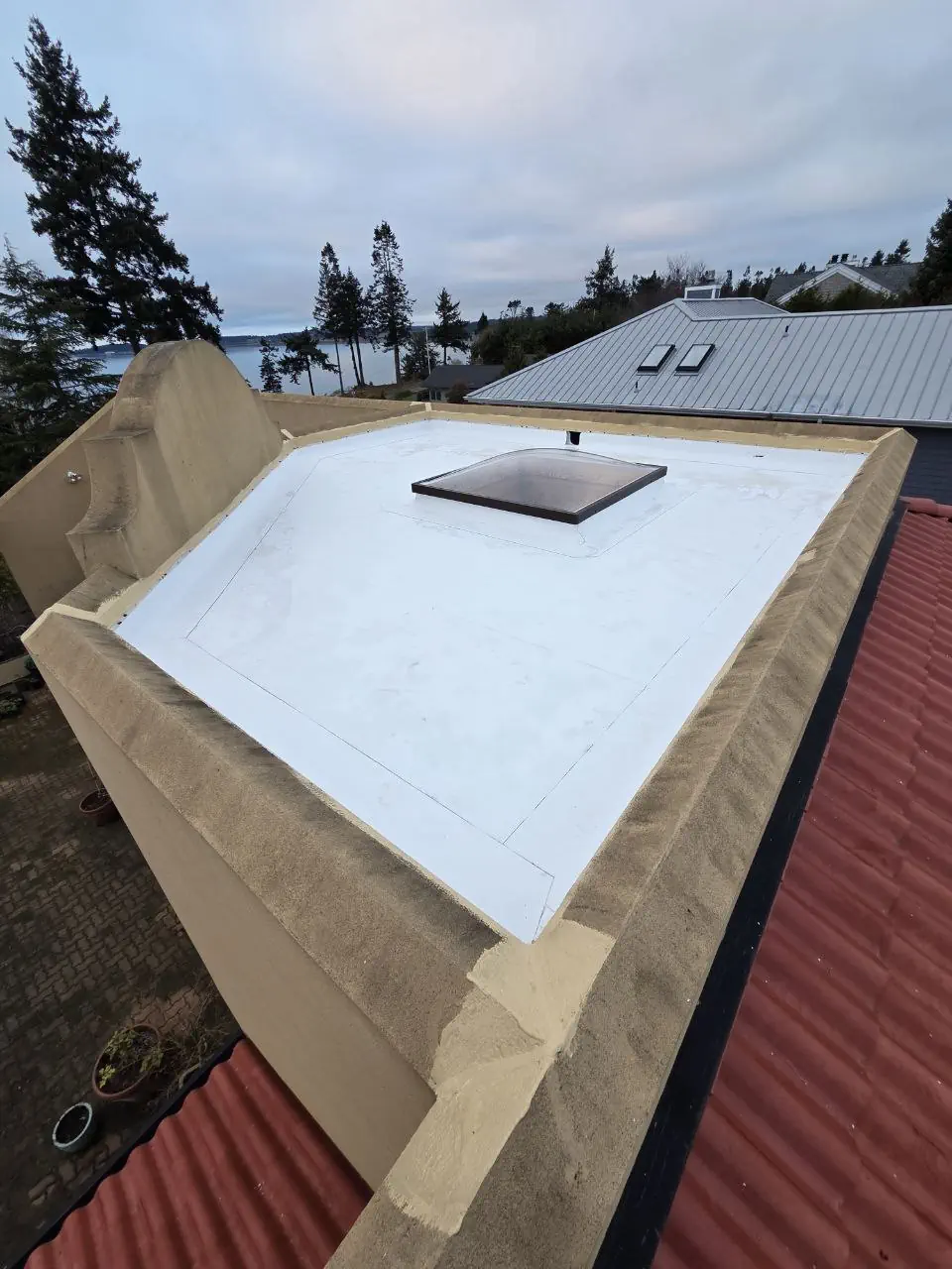 TPO roof replacement and repair on a Greater Seattle building