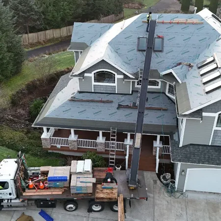 Home roof installation project