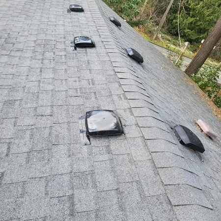 Shingle roof repair project