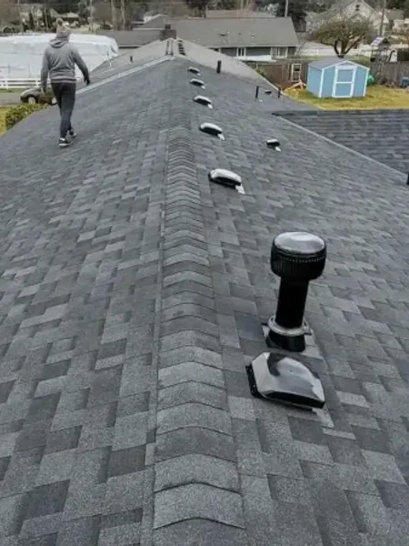 New asphalt after localized storm repair in Greater Seattle