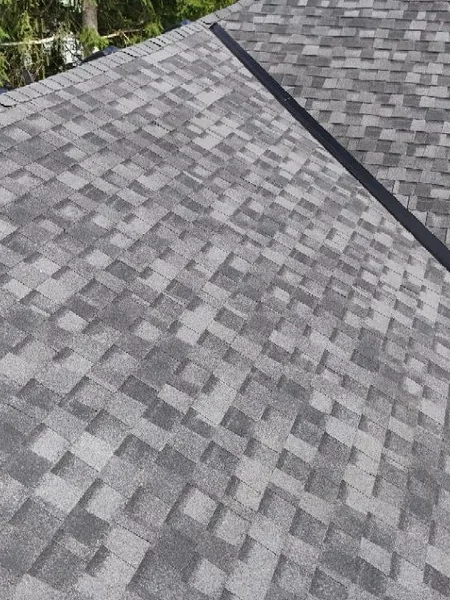 Architectural shingle texture after residential roof work