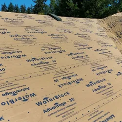 Ice-and-water shield installed during residential roof repair