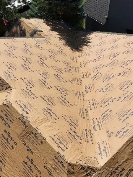 Valley underlayment during residential roof repair