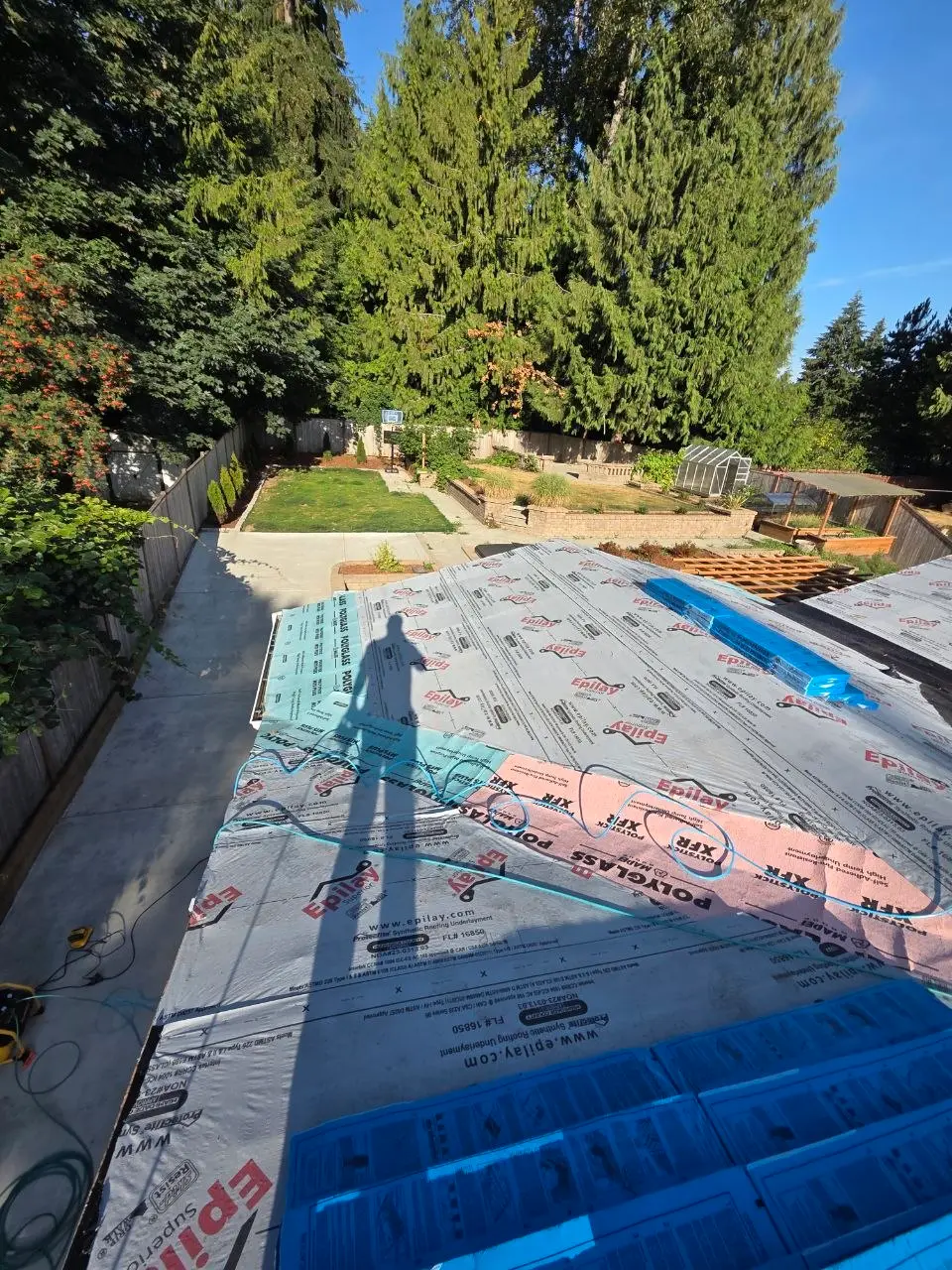 Roof underlayment epilay polyglass polystick install in Bellevue