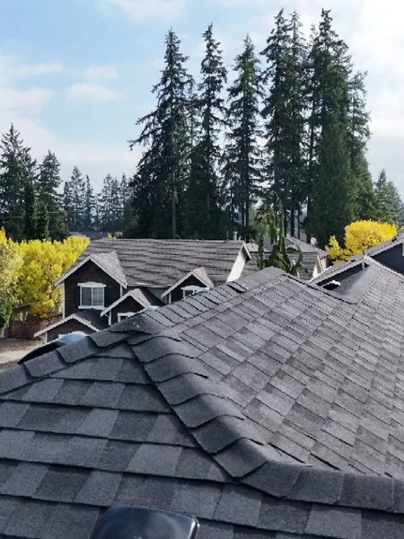 Finished ridge vent on a new architectural shingle roof