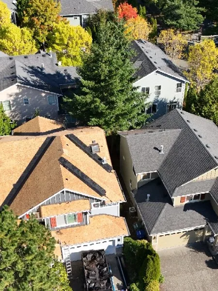 Full tear-off process with open deck on a residential shingle replacement